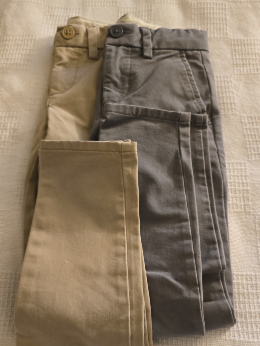 Boy's Classic Chino Pants - Gray and Khaki